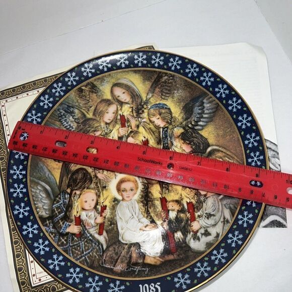 1985 German DIE NACHTWACHE DER ENGEL Angel's Vigil Ltd Ed Plate 10 1/2" # 674 B - Picture 8 of 8